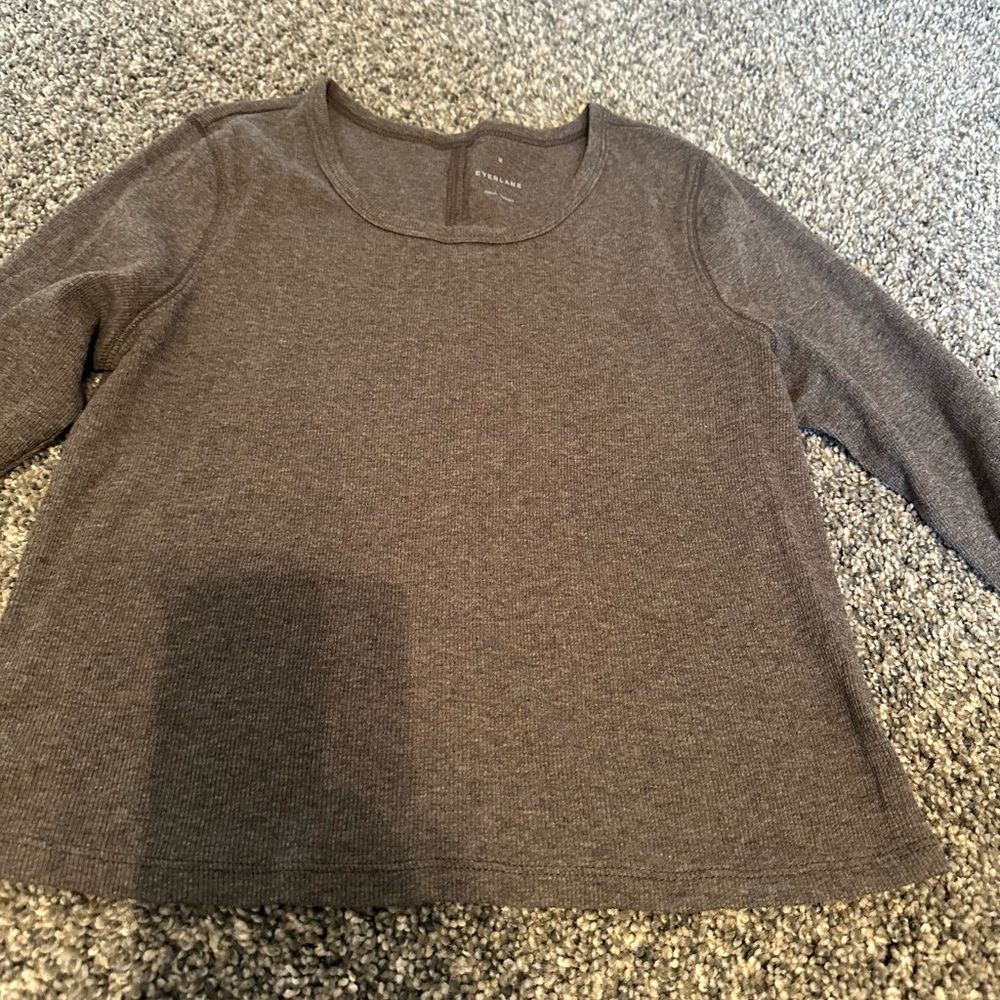 Everlane cropped microrib top